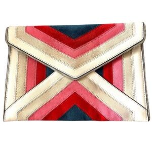 Rebecca Minkoff Leo Chevron Stripe Envelope Clutch